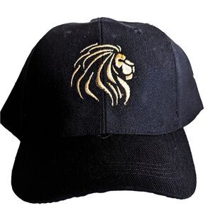 New Lions Hat Baseball Cap Black Gold Men Women Unisex Lion-Emblazoned Hat